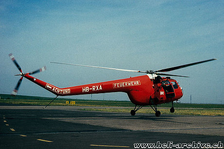 Il Bristol 171 Mk. 52 HB-RXA si appresta ad atterrare (archivio D. Hasebrink)