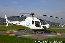 Belp/BE, October 2010 - The AS 350B3 Ecureuil HB-ZLF in service with Europavia (H. P. Zurcher)
