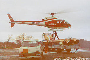 Anni Ottanta - L'AS 350B Ecureuil HB-XLZ in servizio con la Linth Helikopter AG (famiglia Kolesnik)