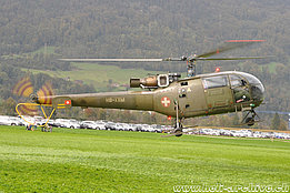 Alpnach/OW, October 2014 - The SE 3160 Alouette 3 HB-XXM in service with Alouette Swiss AG (K. Albisser)