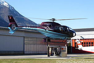 Aeroporto cantonale di Locarno/TI, marzo 2017 - L'EC 120B Colibri HB-ZLA in servizio con la Swiss Helicopter (M. Bazzani)