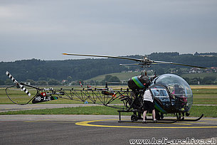 Grenchen/SO, giugno 2017 - Il Westland/Agusta-Bell 47G3B-1 HB-XJE in servizio con la Vintage Heli Flights GmbH (M. Bazzani)