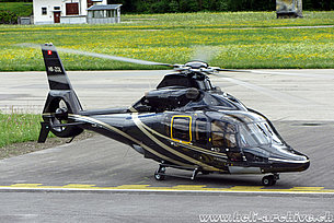 Gstaad-Saanen airport/BE, May 2018 - The EC 155B1 HB-ZOL in service with DC Aviation Switzerland AG (R. Zurcher)