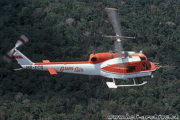 Suriname 1970s - The Agusta-Bell 204B HB-XCG in service with Heliswiss (P. Aegerter)