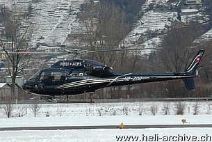 Locarno airport/TI, February 2010 – The AS 355NP Ecureuil HB-ZOO in service with Heli Alps (M. Bazzani)