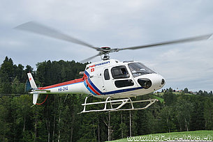 Trogen/AE, August 2017 - The AS 350BA Ecureuil HB-ZHQ in service with Stiftung Helimission (T. Schmid)