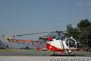 Sion/VS, July 2010 - The SA 315B Lama HB-XXJ in service with Air Glaciers fitted with the spray kit (M. Bazzani)