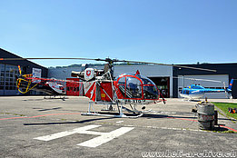 Belp/BE, luglio 2012 - L'SA 315B Lama HB-XTD in servizio con la Swiss Helicopter AG (K. Albisser)