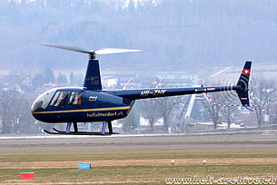 Grenchen/SO, March 2011 - The Robinson R-44 Raven II HB-ZHK in service with Mountain Flyers 80 Ltd (K. Albisser)