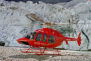 Alpi svizzere, settembre 2003 - Il Bell 407 HB-XQC in servizio con la Bohag pilotato da Günther Amann (G. Amann)