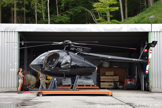 Schindellegi/SZ, June 2016 - The MDD MD-530F HB-ZSR in service with Fuchs Helikopter (M. Bazzani)