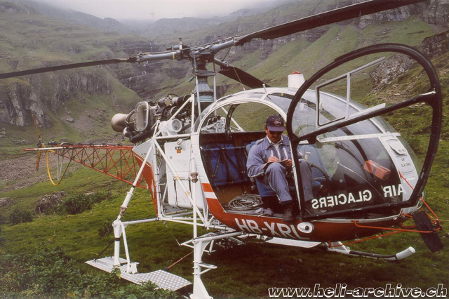 At the controls of the SA 315B Lama he logged 10'000 hours of flight (archive A. Litzler)